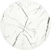 Halmar - Klubska miza Antica M - beli marmor/črna
