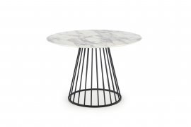 Halmar - Jedilna miza Brodway - beli marmor/črna