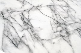 Halmar - Jedilna miza Brodway - beli marmor/črna