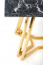 Halmar - Jedilna miza Konami - črni marmor/zlato