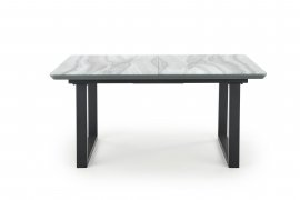 Halmar - Raztegljiva jedilna miza Marley - beli marmor, siva/črna