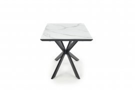 Halmar - Raztegljiva jedilna miza Diesel - beli marmor/temno siva, črna