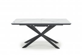 Halmar - Raztegljiva jedilna miza Diesel - beli marmor/temno siva, črna