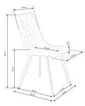 Halmar - Jedilni stol K450 - temno moder