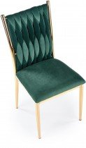 Halmar - Jedilni stol  K436 - temno zelena/zlata