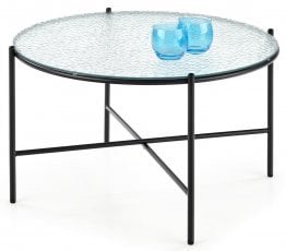 Klubska miza Rosalia - prozorna/črna
