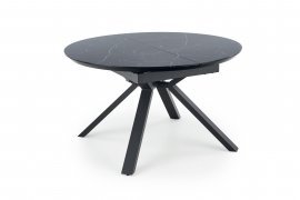 Halmar - Raztegljiva jedilna miza Vertigo - črni marmor/črna