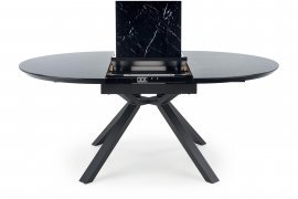 Halmar - Raztegljiva jedilna miza Vertigo - črni marmor/črna