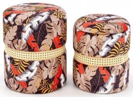 Komplet dveh taburejev s funkcijo shranjevanja Kenia - večbarvni