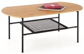 Klubska miza Jacksona - zlati hrast/črna