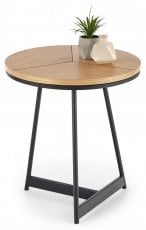 Klubska miza Karida S - naravni hrast/črna