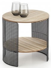 Klubska miza Trafica - naravna/črna