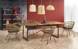 Raztegljiva jedilna miza Alvaro - medeni hrast