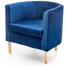 Fotelj Clubby 2 - temno moder