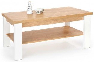 Klubska miza Jenna - naravna/bela