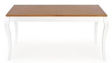 Halmar - Raztegljiva jedilna miza Windsor 160/240 cm - temni hrast/bela