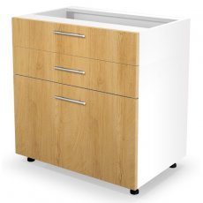 Spodnja kuhinjska omarica Vento DS3-80/82 - bela/medeni hrast