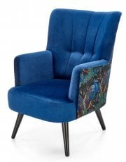 Fotelj Pagoni temno moder