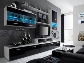 TV regal Logo II - črna