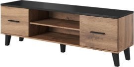 TV komoda Lotta 160 - wotan hrast/črna