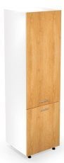 Visoka kuhinjska omara Vento DP-60/214 - bela/medeni hrast