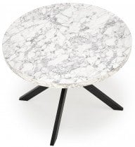 Halmar - Raztegljiva jedilna miza Peroni 100/250 cm - beli marmor/črn