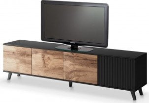 Halmar - TV komoda Random RTV-3 - hrast votan/črna