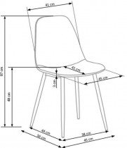 Halmar - Jedilniški stol K417 - črn