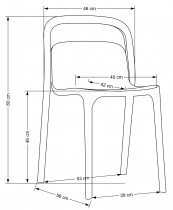 Halmar - Jedilniški stol K490 - bel