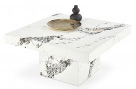 Klubska miza Monolit - bela