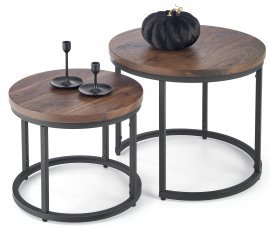 Set klubskih miz Oreo - oreh/črni