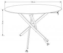 Halmar - Jedilna miza Raymond 2 - bela