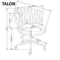 Halmar - Pisarniški stol Talon - siv