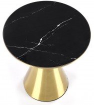 Halmar - Klubska mizica Tribeca - črni marmor