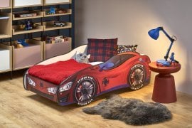 Halmar - Otroška postelja Batcar - rdeča