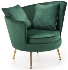 Fotelj Almond - temno zelen