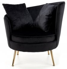 Fotelj Almond - črn