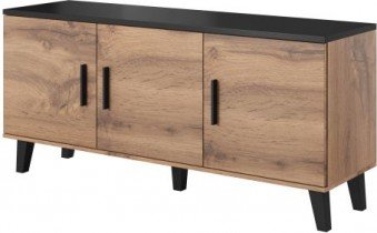 Halmar - Komoda Lotta 150 cm - votan hrast/črna