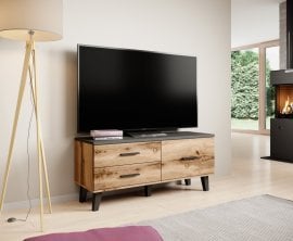 TV komoda Lotta 120 cm - wotan hrast/črna