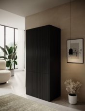 Garderobna omara Pafos 90 cm - črna mat