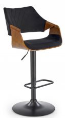 Halmar - Barski stol H124 - črn/oreh