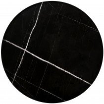 Halmar - Komplet dveh klubskih mizic Julieta - črni marmor/črn 