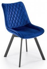 Jedilniški stol K520 s funkcijo vrtenja - temno moder