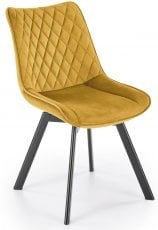 Jedilniški stol K520 s funkcijo vrtenja - gorčica