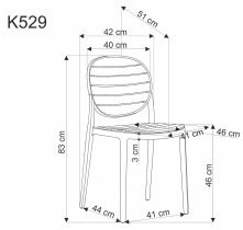 Halmar - Jedilniški stol K529 - bel