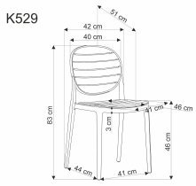 Halmar - Jedilniški stol K529 - bel/naravna