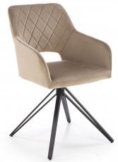 Jedilniški stol K535 s funkcijo vrtenja - bež