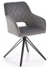 Jedilniški stol K535 s funkcijo vrtenja - siv