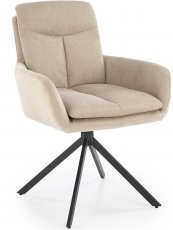 Jedilniški stol K536 s funkcijo vrtenja - bež