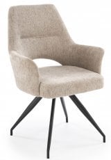 Jedilniški stol K542 s funkcijo vrtenja - bež